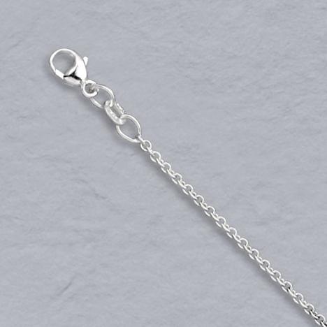16-Inch 14K White Gold Round Cable 1.6mm Chain