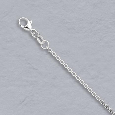 16-Inch 14K White Gold Round Cable Chain 1.8mm
