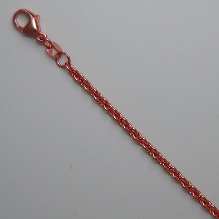 16-Inch 14K Rose Gold Round Cable 3.0mm Chain