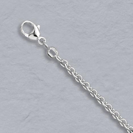 16-Inch 14K White Gold Round Cable Chain 3.0mm