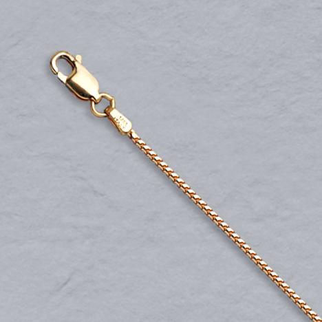 16-Inch 14K Rose Gold Franco 1.1mm Chain