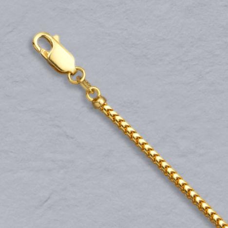 7-Inch 14K Yellow Gold Franco 2.0mm Chain