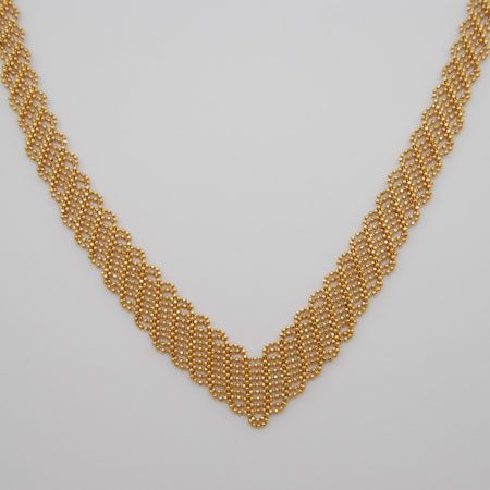 gold mesh necklace