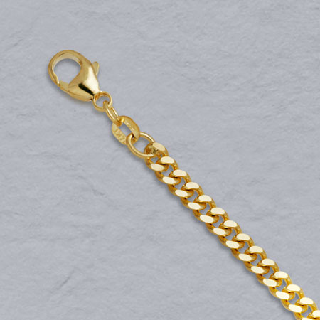 20-Inch 14K Yellow Gold Curb Chain 3.7mm