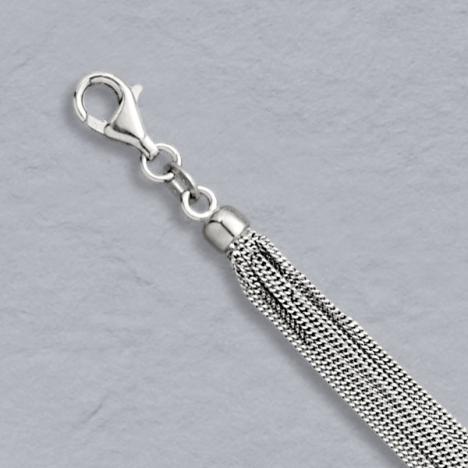 16-Inch 14K White Gold Curb Chain, 12 Strand