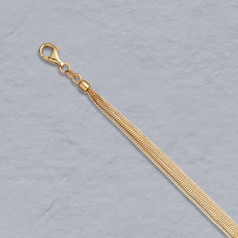 16-Inch 14K Yellow Gold Natural Curb 6 Strand Chain
