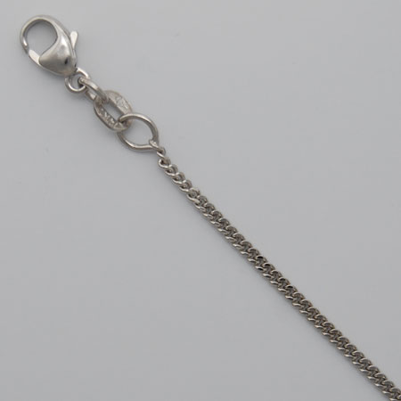 16-Inch 14K White Gold Curb 1.5mm Chain