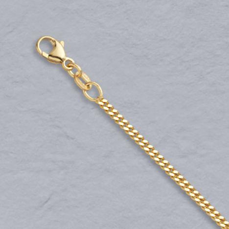 16-Inch 14K Yellow Gold Curb Chain 2.2mm