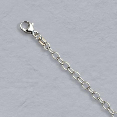 7-Inch 14K White Gold Cable Twist 3.0mm Chain