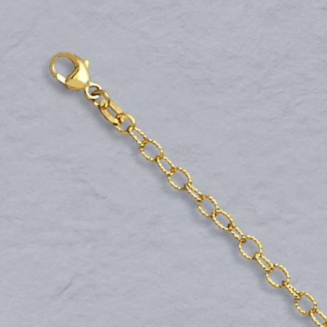 7-Inch 14K Yellow Gold Cable Twist Chain 3.0mm