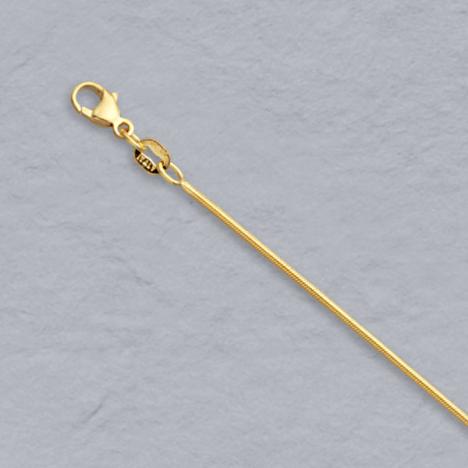 16-Inch 14K Yellow Gold Round Magic Snake Chain 1.0mm