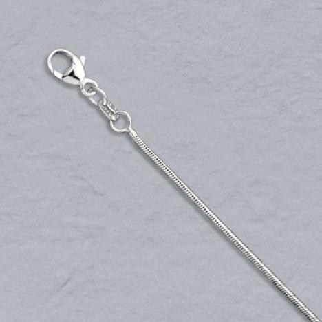 16-Inch 14K White Gold Round Magic Snake Chain1.2mm