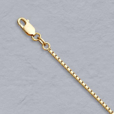 7-Inch 14K Yellow Gold Octava Anklet Chain 1.4mm