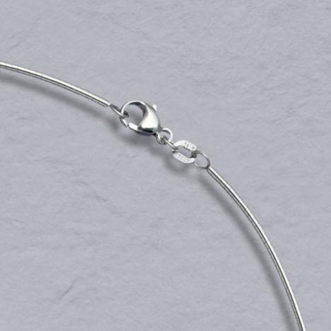 Italian 18 Inch Omega Necklace in 14k White Gold | Property Room