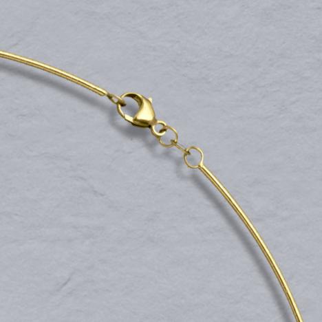 18-Inch 14K Yellow Gold Round Omega Chain 1.2mm