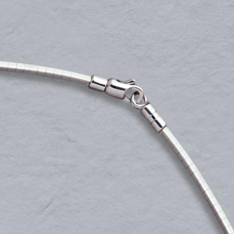 17-Inch 14K White Gold Smart Omega Square 1.5mm