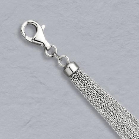 16-Inch 14K White Gold Cable Chain, 15 Strand