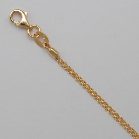 16-Inch 14K Yellow Gold Cable Chain, 2 Strand