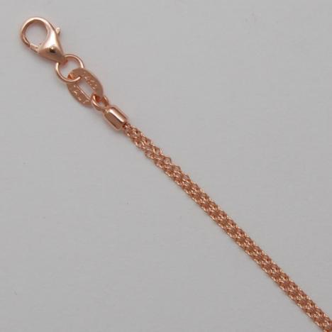 16-Inch 14K Rose Gold Cable 025, 2 Strand Chain