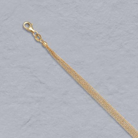 16-Inch 14K Yellow Gold Natural Cable Chain, 5 Strand