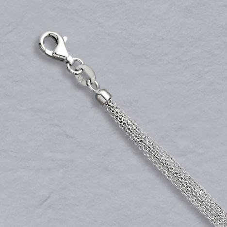 16-Inch 14K White Gold Cable Chain, 5 Strand