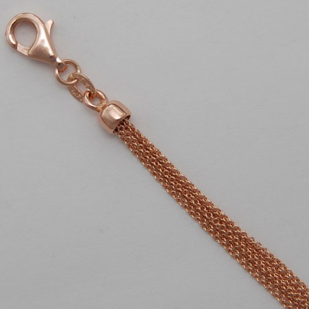 18-Inch 14K Rose Gold 6 Strand Cable Chain