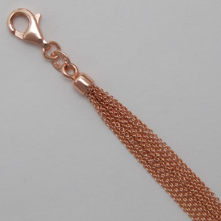 18-Inch 14K Rose Gold 9 Strand Cable Chain