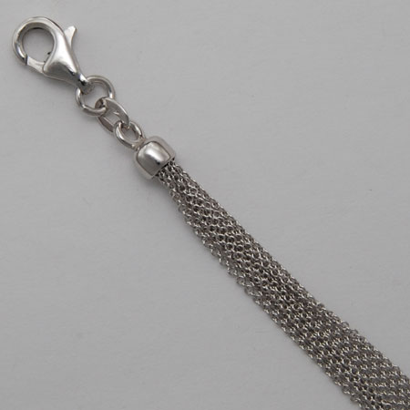 18-Inch 14K White Gold 9 Strand Cable Chain