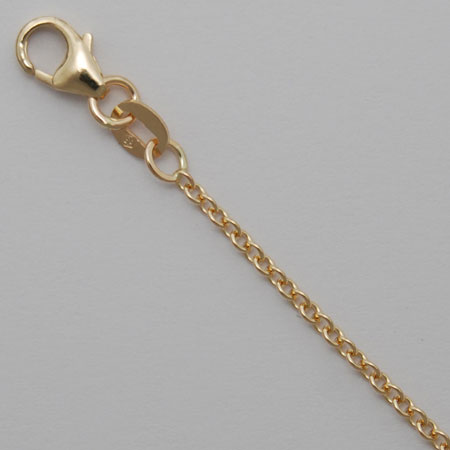 16-Inch 14K Natural Yellow Gold Open Cable Chain 1.5mm