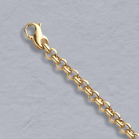7-Inch 14K Yellow Gold Heavy Rolo Chain 4.0mm