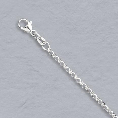 16-Inch 14K White Gold Rolo Chain 2.1mm