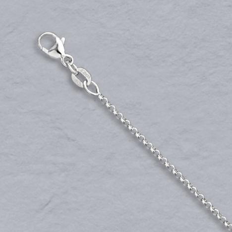 16-Inch 14K White Gold Rolo Chain 1.5mm