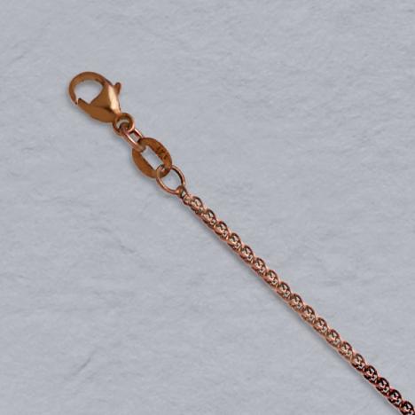 20-Inch 14K Chocolate Round Wheat 1.5mm Chain