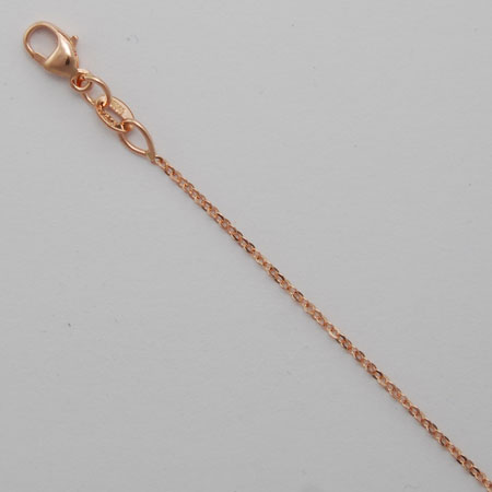 16-Inch 14K Rose Gold Flat Cable 1.0mm Chain