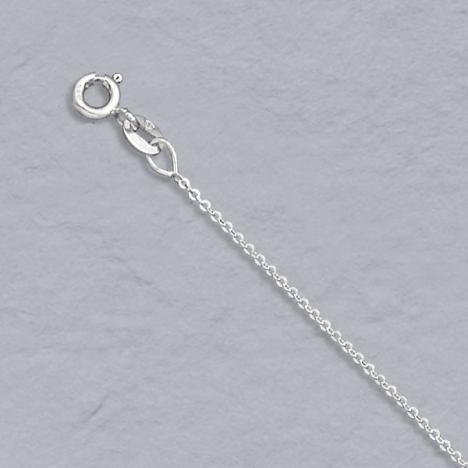 16-Inch 14K White Gold Flat Cable Chain 1.0mm