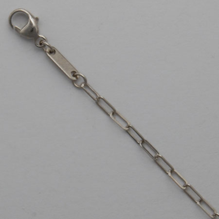 17-Inch 18K White Gold Trace Wide 1.8mm Chain