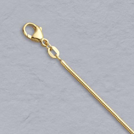 16-Inch 18K Yellow Gold Boa Snake Chain 1.6mm