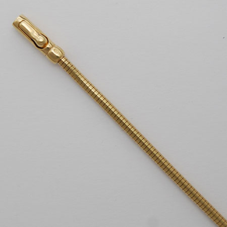 16-Inch 18K Yellow Gold Boa Snake 2.4mm, Crocodile Clasp