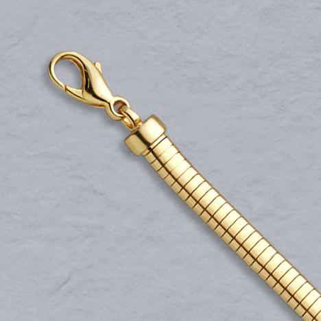 16-Inch 18K Yellow Gold Oval Boa Snake Chain 4.6mm