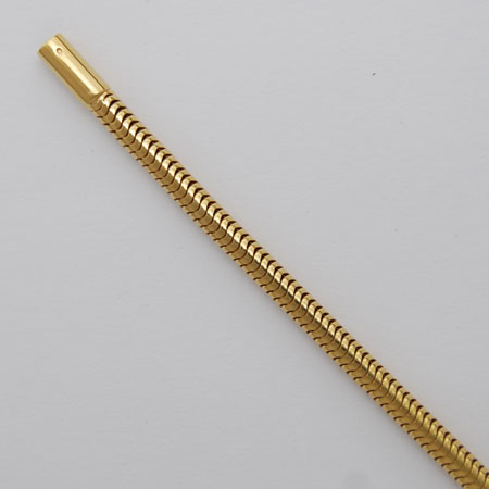 18-Inch 18K Yellow Gold Snake Chain 3.2mm, Bayonet Clasp
