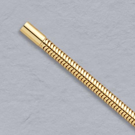 16-Inch 18K Yellow Gold Round Snake Chain 4.1mm, Bayonet Clasp
