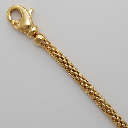 20-Inch 18K Yellow Gold Panda Chain 4.0mm, 2' Extender Chain