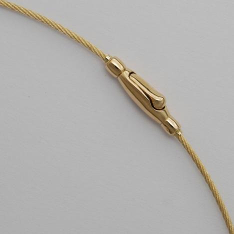 16-Inch 18K Yellow Gold Cablewire 1.1mm Chain, Crocodile Clasp