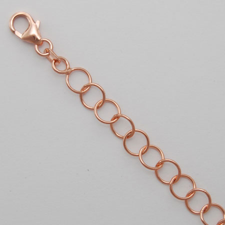 7-Inch 18K Rose Gold Open Cable 5.5mm Chain
