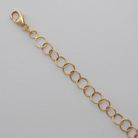 7-Inch 18K Yellow Gold Open Cable 5.5mm Chain