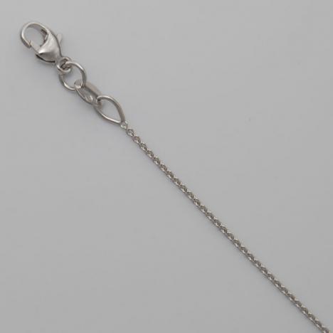 16-Inch 18K White Gold Round Cable 0.8mm Chain