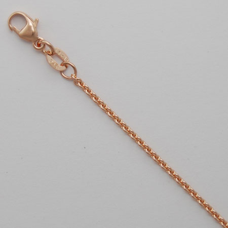 16-Inch 18K Rose Gold Round Cable 1.6mm Chain