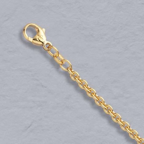 16-Inch 18K Yellow Gold Round Cable 3.0mm Chain