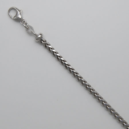 18-Inch 18K White Gold Franco 3.0mm Chain