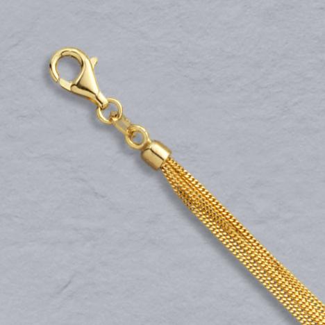 16-Inch 18K Yellow Gold Curb Chain 6 Strand